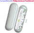 Toothbrush Travel Case Compatible with Philips Sonicare Electric Toothbrush & 6Pcs Reusable Head Covers (White)