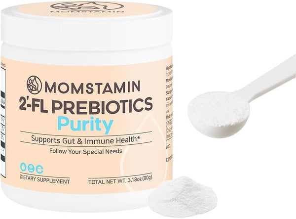 MOMSTAMIN 2'-FL Prebiotics Purity Powder for Women, Men: Immune Support, Boosts Healthy Gut Microbiome, Digestive