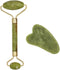 LadyCent Facial Massage Roller Guasha Board, Double Heads Jade Stone Face Eye Lift