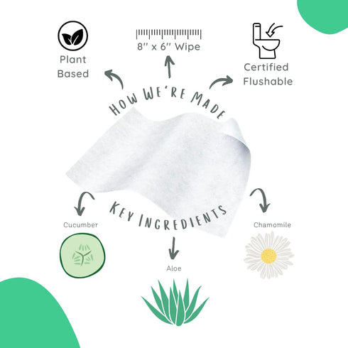 Stall Mates Flushable Wipes - Individually Wrapped, Travel Friendly, Unscented with Vitamin-E & Aloe, 30 Singles