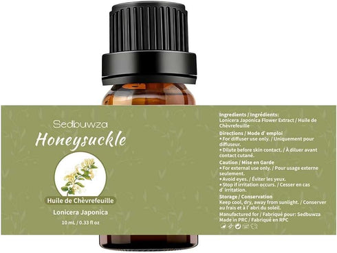 Set, Set 2 10 ml Sedbuwza Jasmine Honeysuckle Essential Oil Jasmine Fragrance Oil Honeysuckle Scent Oil for Diffuser