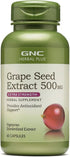 GNC Herbal Plus Grape Seed Extract 500mg - Extra Strength, 60 Capsules, Antioxidant Support