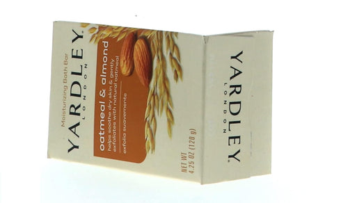 Yardley Oatmeal and Almond Bar Soap, 4.25 Ounce, Set of 3