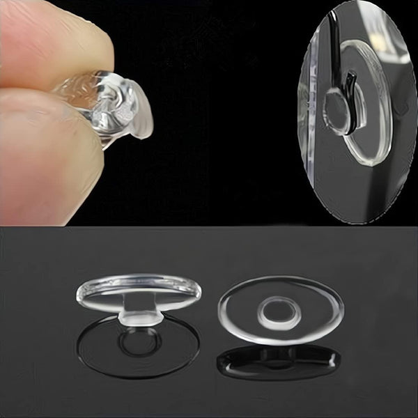 5 Pairs Eyeglasses Nose Pads, Push-in Glasses Nosepads, 13mm Soft Silicone Nose Pieces for Frame/Air Frames/Rimless