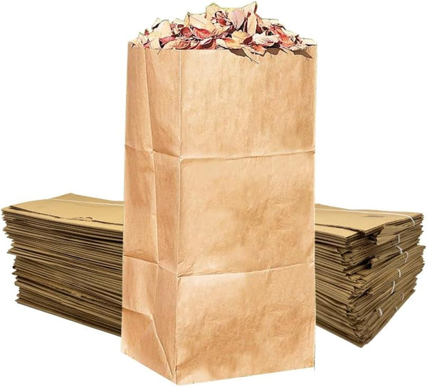 Rocky Mountain Goods Yard Waste Bags - Large 30 Gallon Brown Paper Leaf Bags for