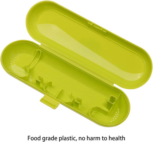 Plastic Electric Toothbrush Travel Case for Oral-B Pro Series, 2 Packs (Blue & Green)