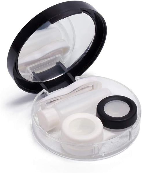 Contact Lens Case, Cute Moon and Stars Holder Kit with Remover Tool, Tweezers, Mirror, Storage Box