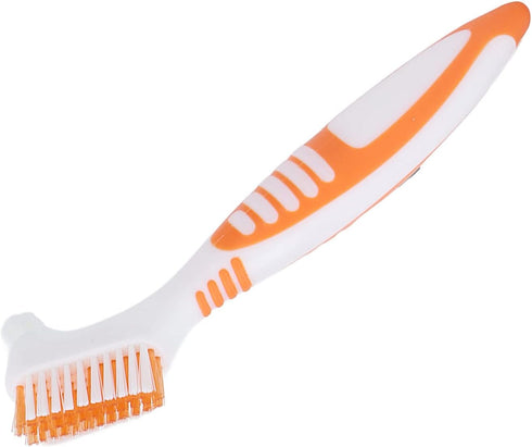 Denture Brush Denture Toothbrush Washing Brush Dual Head Tools for Denture Care and Oral Hygiene