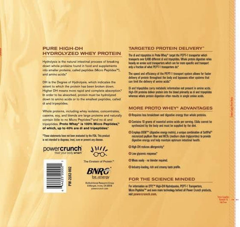 Power Crunch Proto Whey Vanilla Crème Protein Powder, 20g Protein, 26 Servings, 1 Container of 2.1 LBS (949 g)