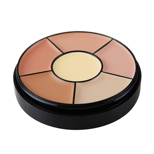 MEICOLY 6 Shades High Coverage Concealer, Tattoo Cover Palette with 8 pcs White Makeup Sponges
