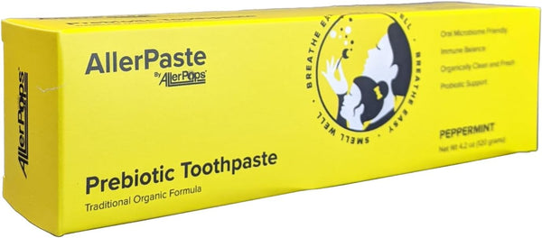 AllerPaste Prebiotic Toothpaste support for oral probiotics, immunity and lasting sinus health;