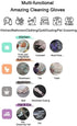 Silicone Dishwashing Gloves, Pet Grooming Rubber Scrubbing Gloves for Housework, Cars, Dogs