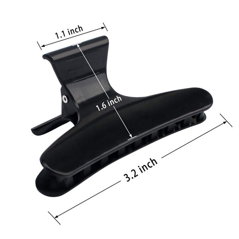 Ondder Black Butterfly Hair Clips for Pro Salon Styling, Cutting, Coloring Hair Accessories
