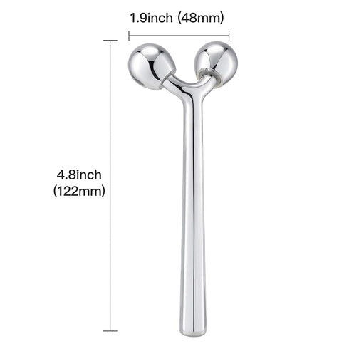 Tekson Facial Roller Massager - 3D Metal Face Massage Tool for Reducing Puffiness, Eye Wrinkles, Anti-Aging, Skin