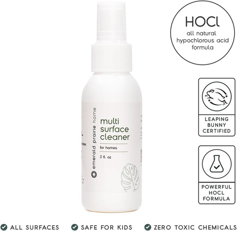 Multi Surface Cleaner, Travel Size, Natural, Chemical-Free, Safe for People and Pets, Made with HOCl Hypochlorous Acid