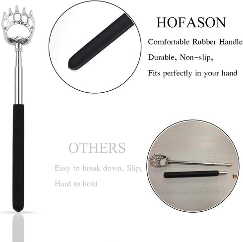 Back Scratcher, Portable Extendable Bear Claw Back Scratcher, Fathers Day Dad Gifts, Christmas Stocking Stuffers for