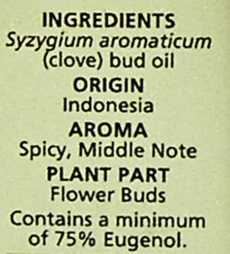 Aura Cacia 100% Pure Clove Bud Essential Oil, GC/MS Tested, 15 ml