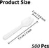 500PCS Clear Plastic Cutlery, Disposable Small Spoons Silverware, Plastic Utensil for Tasting Dessert Jelly Pudding Yogurt Ice Cream Cake Appetizer (3×0.8inch)
