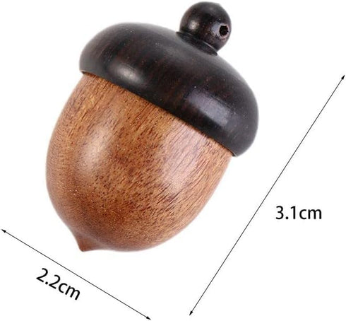 Juroicessry 1Pc Wooden Travel Pill Case,Solid Wood Medicine Pill Box,Mini Granule Storage Personal Pill Organizers Box