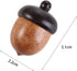 Juroicessry 1Pc Wooden Travel Pill Case,Solid Wood Medicine Pill Box,Mini Granule Storage Personal Pill Organizers Box