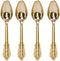 WDF 100 Piece Gold Plastic Spoons, 6.93 Inch Heavy Duty Disposable Silverware for Dessert Cake, Party or Daily Use