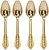 WDF 100 Piece Gold Plastic Spoons, 6.93 Inch Heavy Duty Disposable Silverware for Dessert Cake, Party or Daily Use
