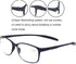 4 Pack Computer Blue Light Blocking Reading Glasses, Flexible Lightweight Anti Eyestrain Portable Readers for Women Men