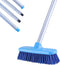 Long Handle Deck Brush - 50" Stiff Bristle Scrubbing Brush for Cleaning Shower, Bathroom, Bathtub, Tile Floors, Garage