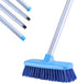 Long Handle Deck Brush - 50" Stiff Bristle Scrubbing Brush for Cleaning Shower, Bathroom, Bathtub, Tile Floors, Garage