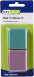 EZY DOSE Daily Travel Pocket Pharmacy Pill Organizer, 2-Pack, Portable Pill Box, Colors May Vary