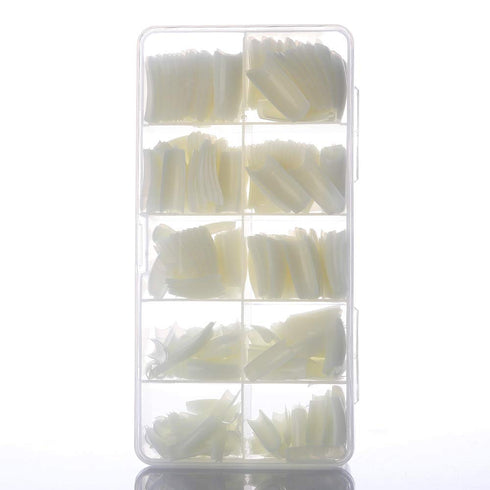 Yimart 500pcs Natural French Acrylic Style Artificial False Nails Tips with Box (Natural)