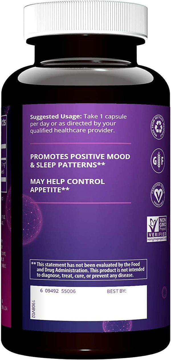 MRM - 5-HTP 100mg (Griffonia Bean Extract) Purity Assured by HPLC 60 Vcaps