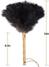 Ostrich Feather Duster, 16 inch Black Genuine Ostrich Feathers with Wood Handle, Reusable Car Dusters, Eco-Friendly Cleaning Handheld Dusters for Home, Office and Kitchen by Aldwin