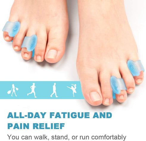 Povihome Gel Toe Separator, Pinky Toe Spacers for Overlapping Toe, Little Toe Cushions (12 Pack)