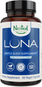 Nested Naturals Luna Sleep Supplement, Melatonin Free, Non-Habit Forming Herbal Sleep Supplement for Adult Bedtime