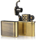 Antique Style Kerosene Brass Metal Lift Arm Windproof Lighter for Collection Decorative Gift (Bronzy)