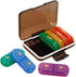 minkissy Portable Weekly Pill Organizer Multi-Color Medicine Case with Compartments for Travel
