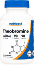 Nutricost Theobromine 400mg - 90 Vegetarian Capsules, Gluten Free, Non-GMO