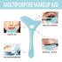 Eyeliner Stencils 2Pcs, Reusable Silicone Eyeliner Aid, Multifunctional Makeup Stencil for Beginners, Blue