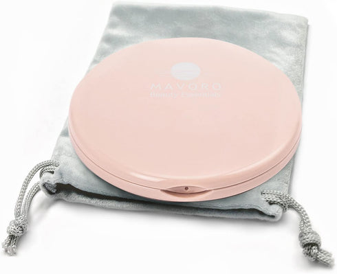 Magnifying Compact Mirror for Purses, 1x/10x Magnification – Double Sided Travel Makeup Mirror, 4 Inch Small Pocket or