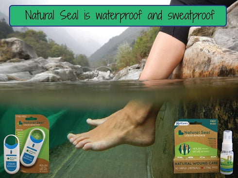 Natural Seal Liquid Bandage Spray - Hypoallergenic Wound Care for Cuts, Scrapes, Skin Irritations - 1 Ounce