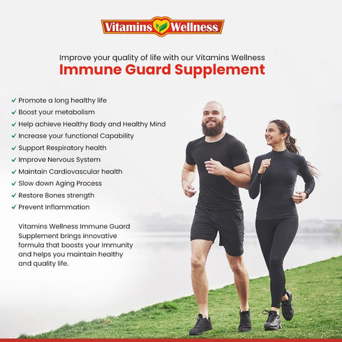 Immune Support Supplement - Made in USA Elderberry Immune Guard with Zinc, Vitamin C, 60 Count