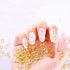 WOKOTO 6 Boxes Gold Nail Charms Studs, 3D Nail Art Jewelry Decoration Kit with Tweezers and Picker Pencil