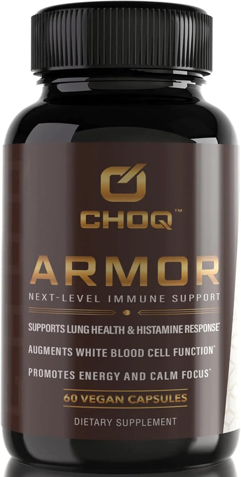 CHOQ Armor - Vegan Capsules, Professional-Grade Immune Defense, 20x Absorption Quercetin Phytosome, Andrographis,