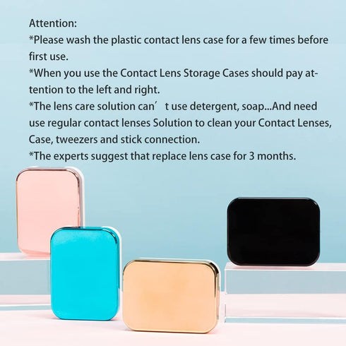 ofone Contact Lens Case, Two Pack Portable Travel Cases with Remover Tool, Tweezers, Mirror, Solution Bottle