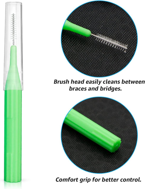 RAZOKO Interdental Brush, Toothpick Flossing Head, Easy Use Tooth Cleaning Tool, 176 Count (2mm/2.3mm/2.5mm/3mm)
