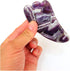 MESKEL Set 1 Amethyst Rough Stone Face Care Massage Tool Amethyst Roller Gua Sha Massage Natural Crystal Jade Massager
