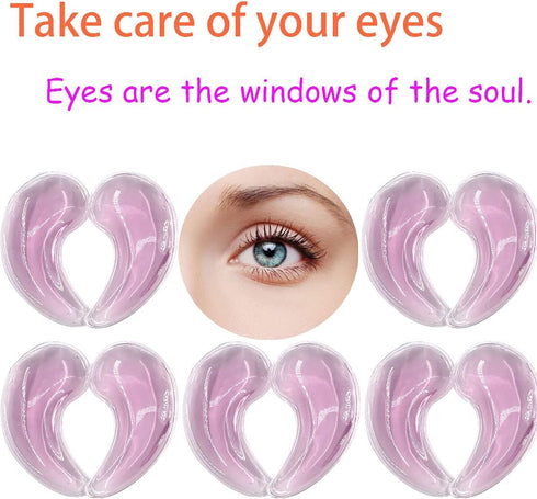 Reusable Gel Eye Ice Pack, Cooling Eye Pad for Eye Strain, Swelling, Redness, and Dark Circles (10PCS)