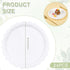 Houuqe 24 9 Inch Pieces White Paper Plates Scalloped Dessert Plates Disposable White Cake Plate for Baby Shower