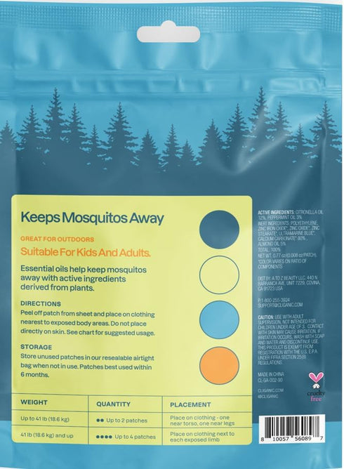 Cliganic Mosquito Repellent Stickers, 180 Pack Patches for Kids & Adults, Natural DEET-Free, Citronella Oil